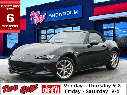 Black 2017 Mazda MX-5 GX RWD Convertible 6-Speed Manual