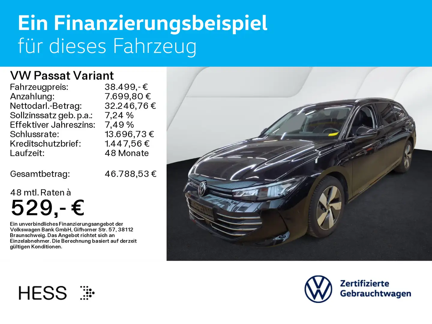 Volkswagen Passat Variant 1.5 e-Hybrid DSG BUSINESS*HUD*LED Schwarz - 2