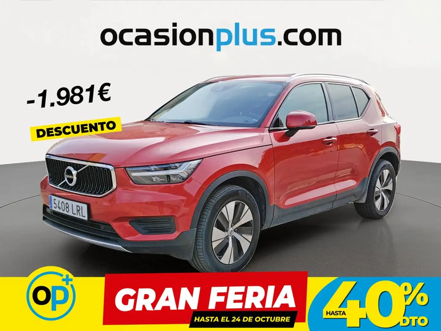 Volvo XC40 T3 Momentum Aut. Rojo - 1