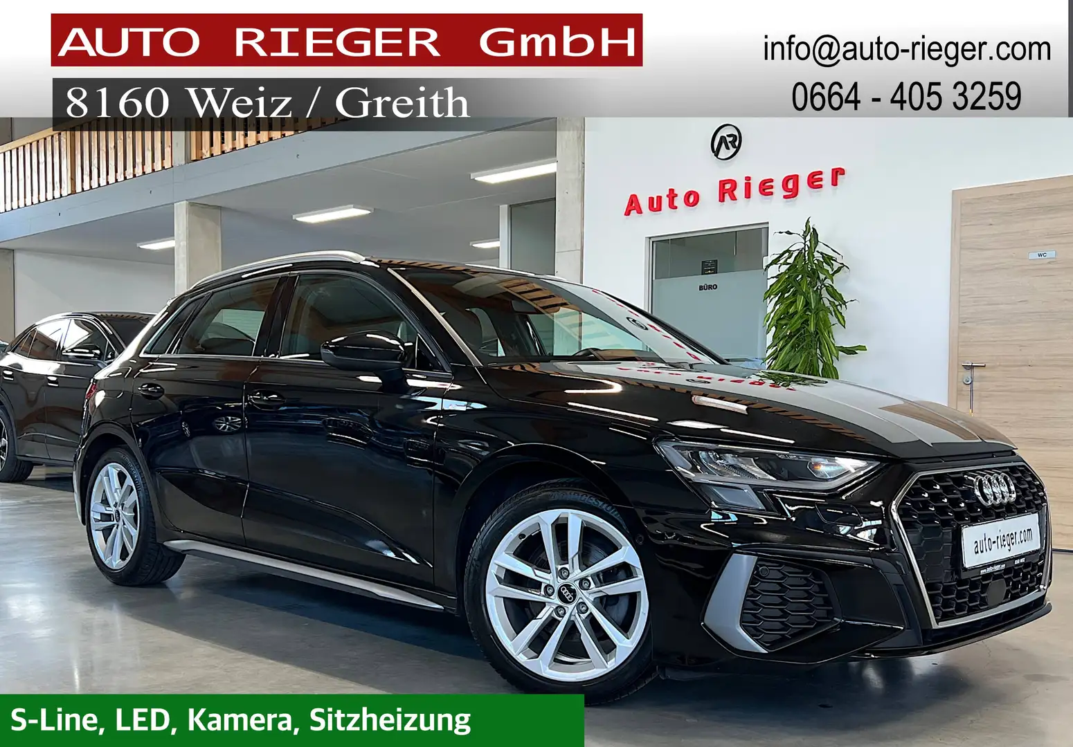 Audi A3 35 TDI S line Kamera, LED, Navi Schwarz - 1