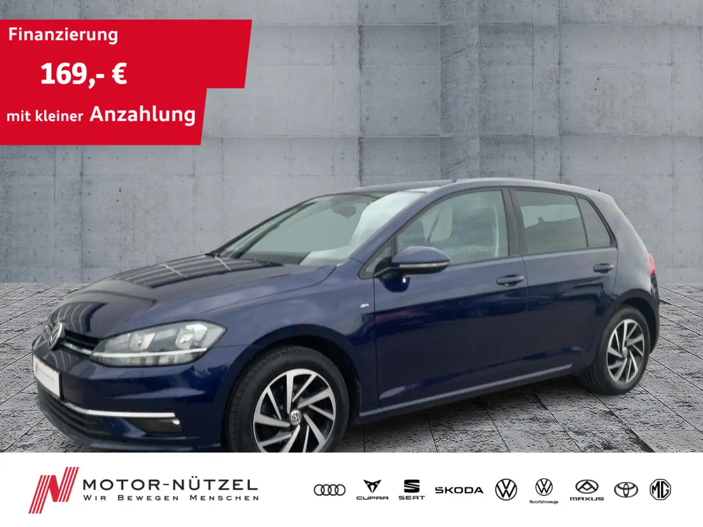 Volkswagen Golf VII 1.6 TDI JOIN NAVI+AHK+SHZ+2xPDC+NSW+16" Azul - 1
