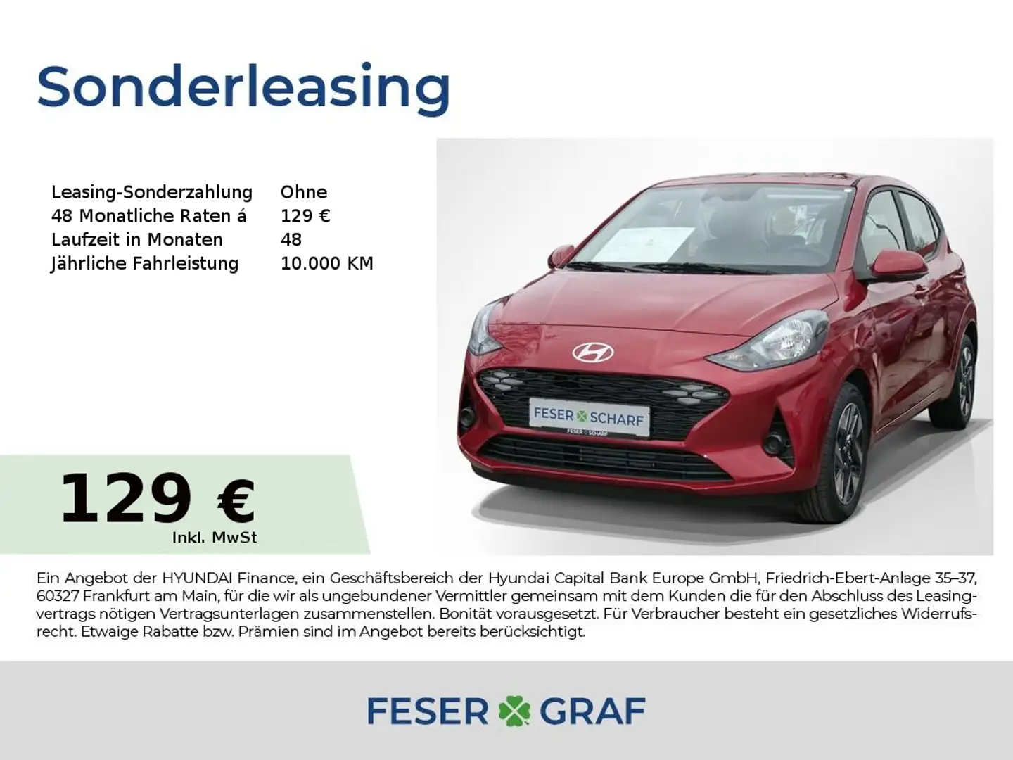 Hyundai i10 TREND & KOMFORT NAVI CAM SHZ LHZ CARPLAY Rot - 1