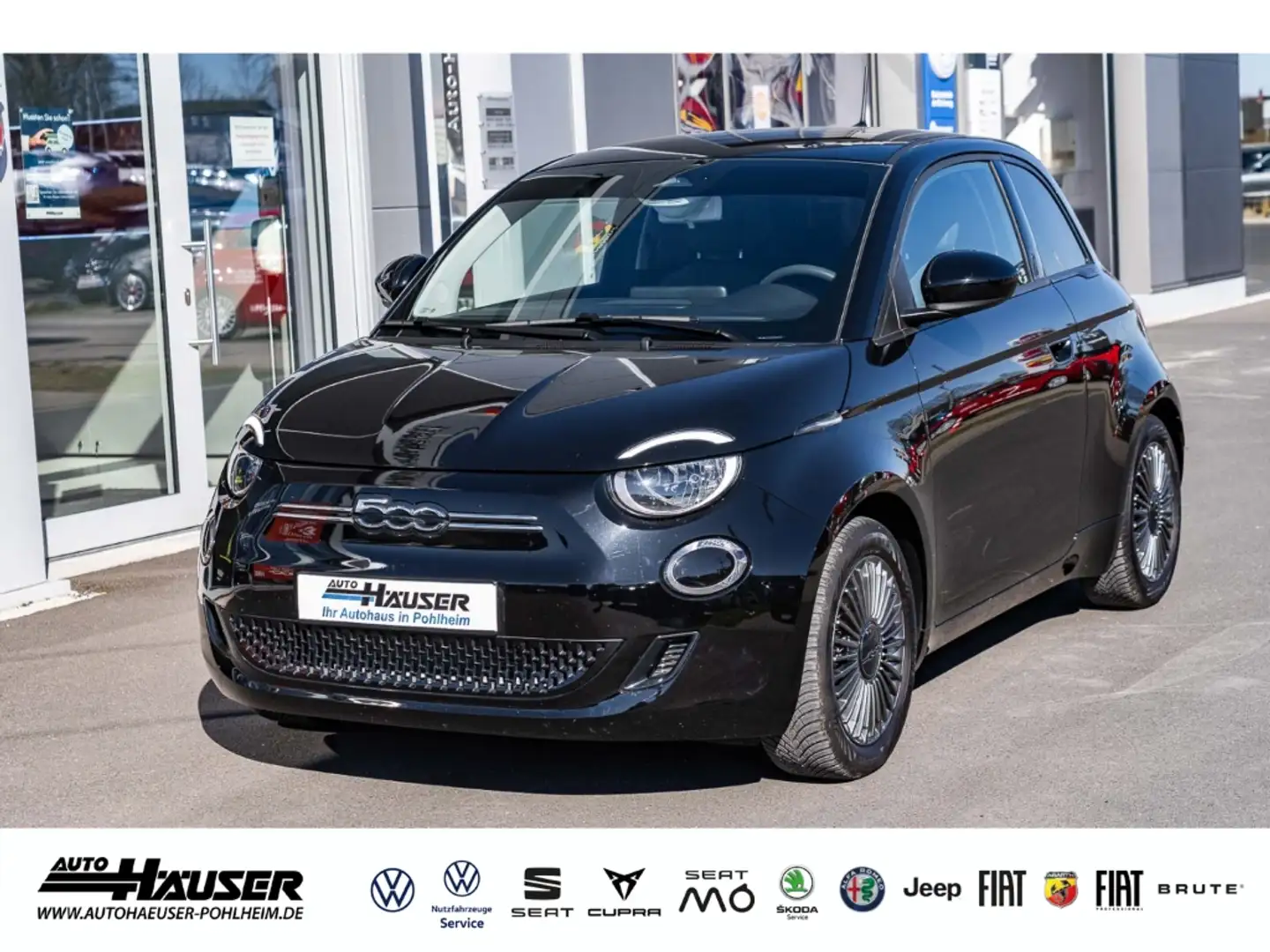 Fiat 500e ICON MY22 42kWh NAVI TEMPOMAT APPLE ANDROID Schwarz - 1