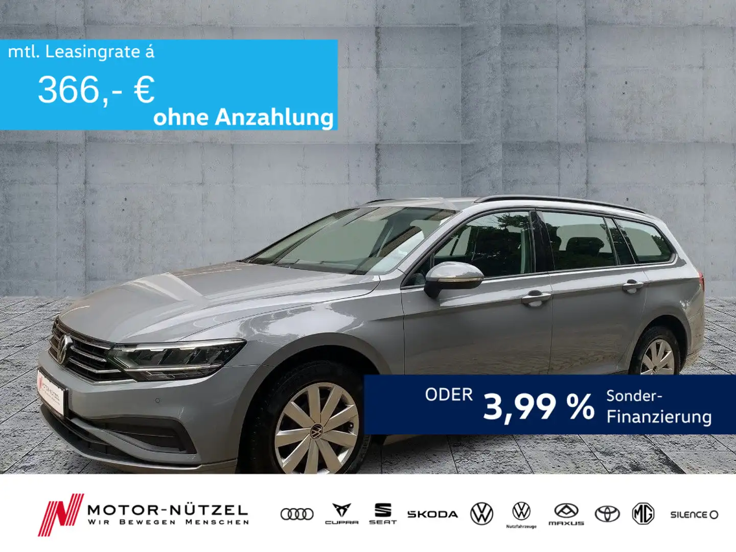 Volkswagen Passat Variant 1.5 TSI DSG LED+NAVI+GRA+SHZ+RFK Grau - 1