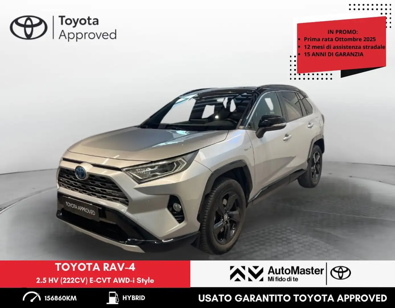Toyota RAV 4 2.5 HV (222CV) E-CVT AWD-i Style Grigio - 1