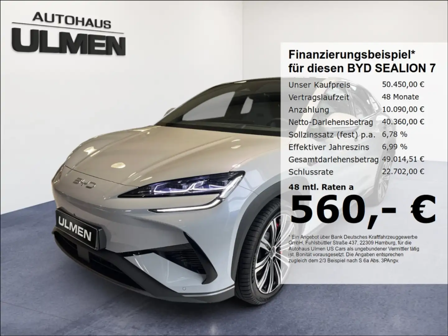 BYD Sealion 7 Excellence AWD 390KW Pano HUD 20Zoll Top Ausstattu Grau - 1