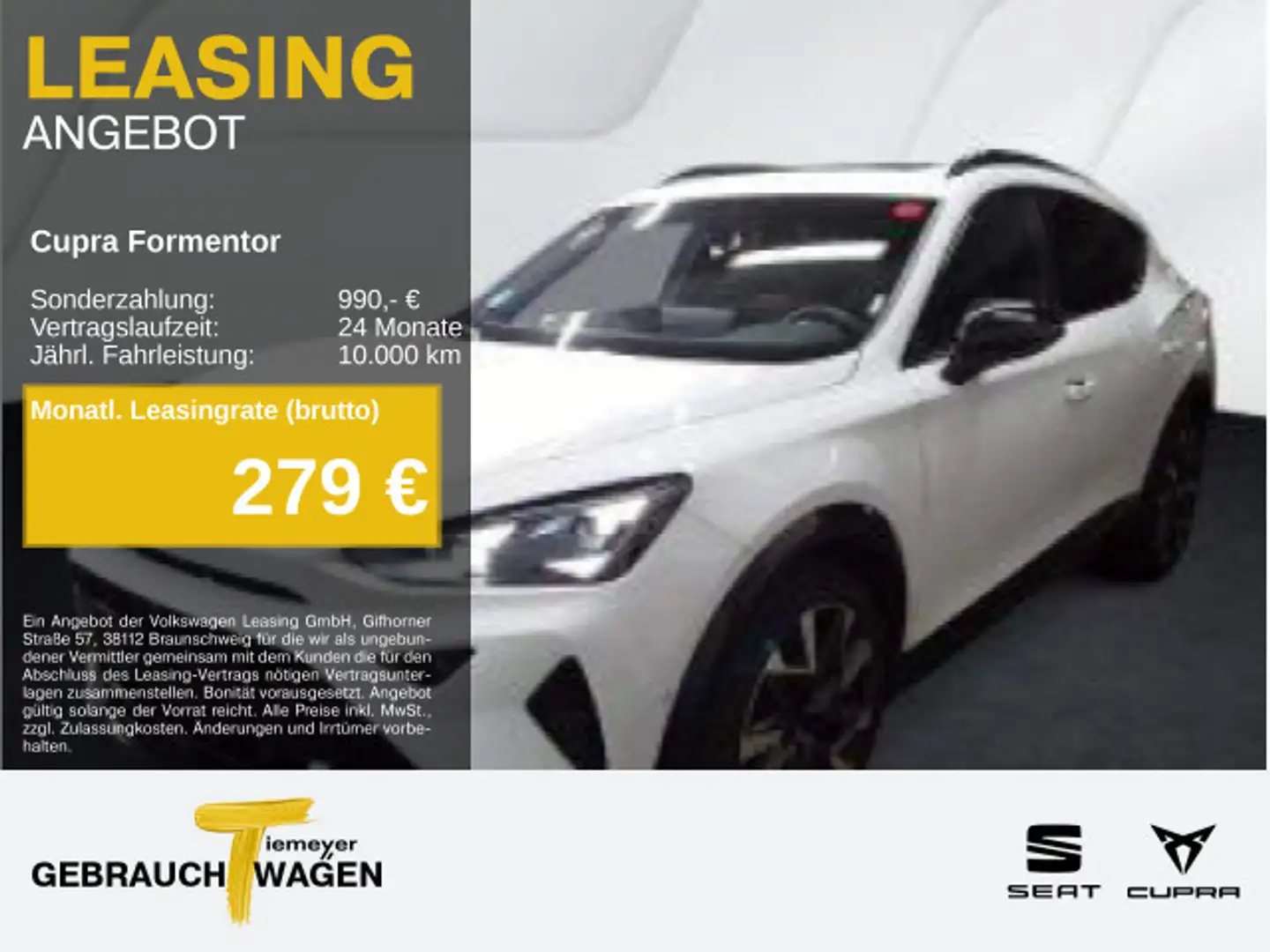 CUPRA Formentor 2.0 TSI VZ SENNHEISER PANO AHK MATRIX Weiß - 1