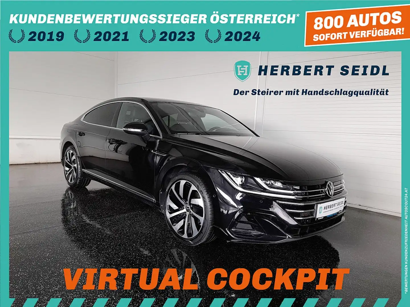 Volkswagen Arteon R-LINE PHEV DSG *IQ LIGHT LED / 19 ZOLL / VIRTU... Schwarz - 1