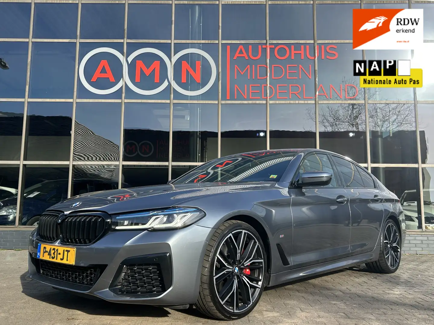 BMW 520 5-serie 520i M-pakket Full Options!! Cruisectr,Cli Grijs - 1