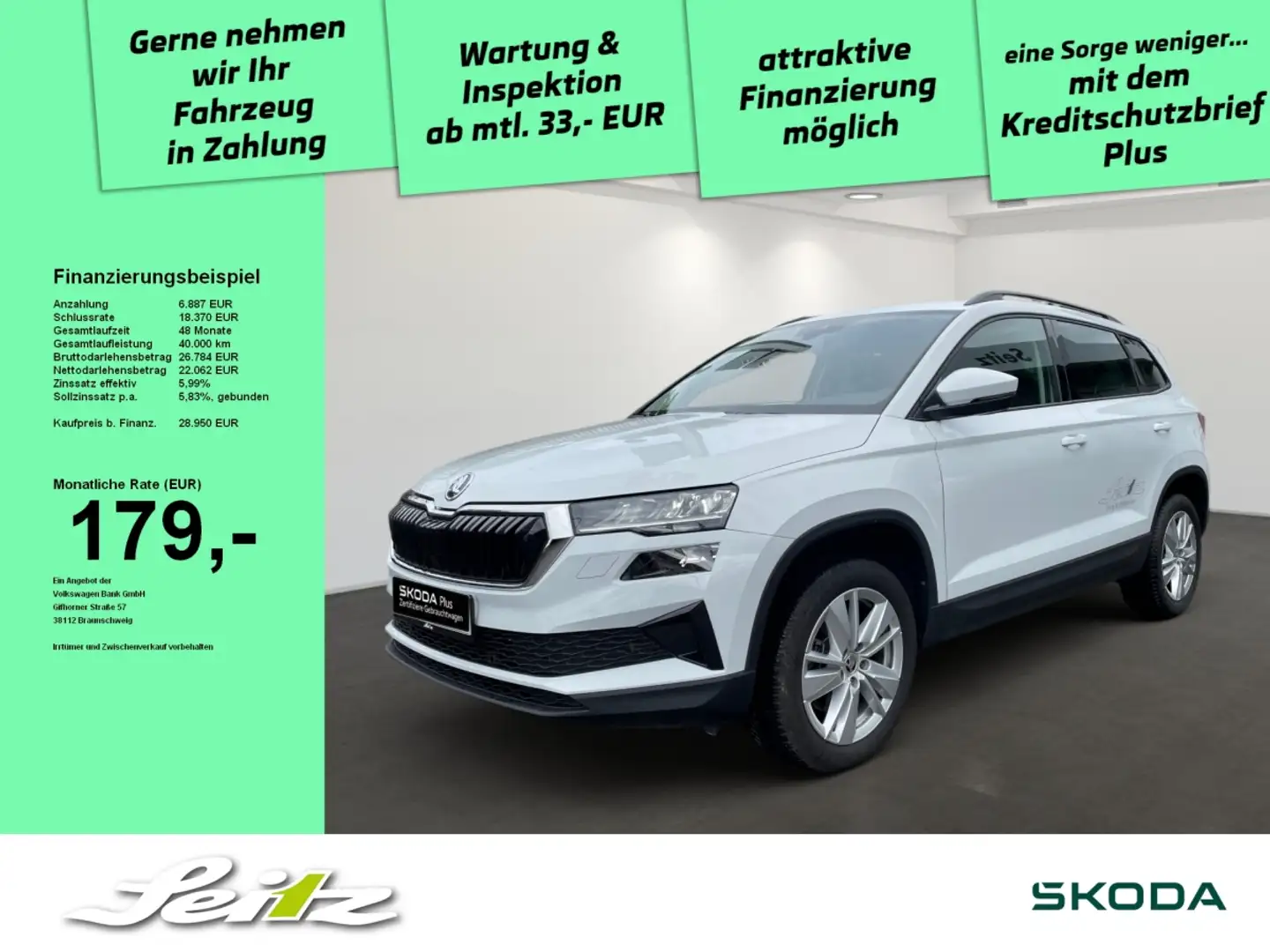 Skoda Karoq 1.5 TSI Selection *LED*KAMERA*NAVI*SITZH* Blanco - 1
