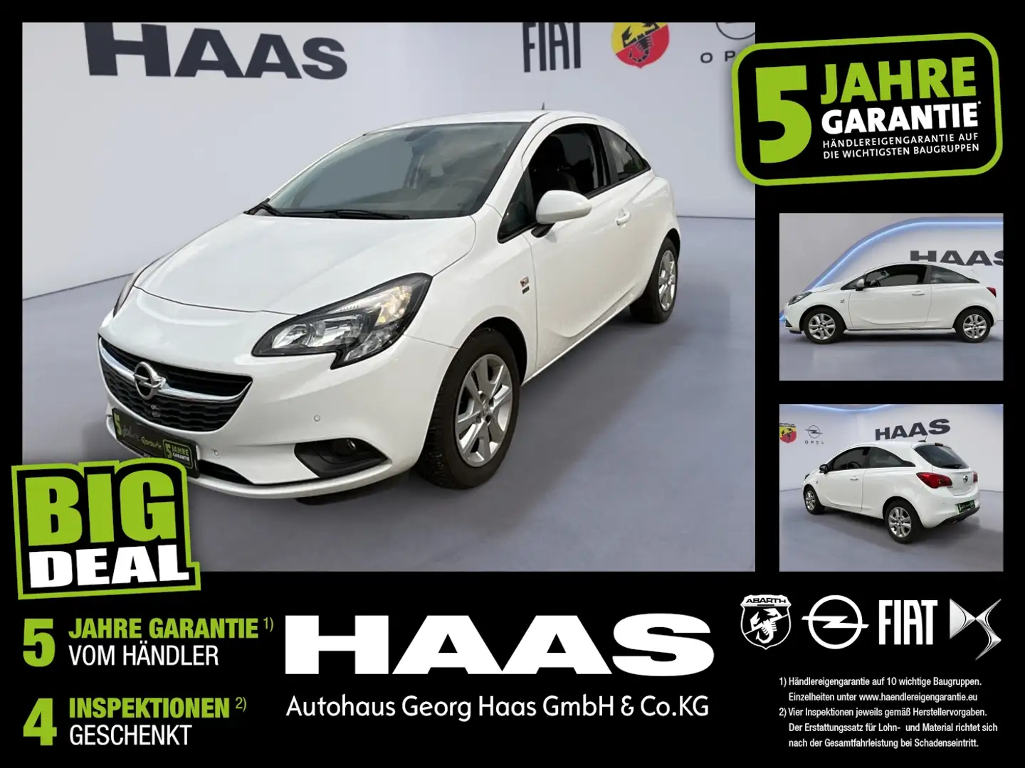 Opel Corsa E 1.2 120 Jahre PDC, Rückfahrkamera Bianco - 1