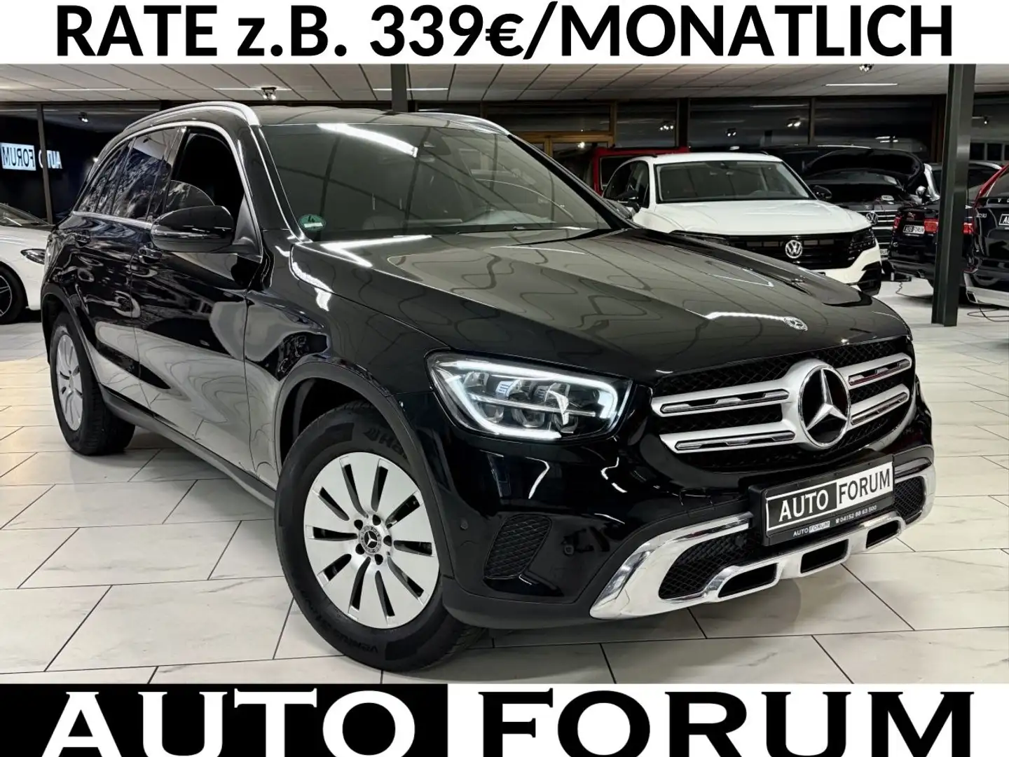 Mercedes-Benz GLC 200 4M EXCLUSIVE LED LEDER AHK PDC SHZ NAVI Noir - 1