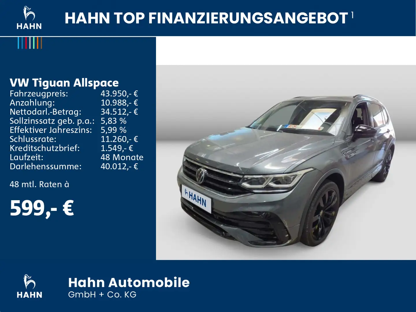 Volkswagen Tiguan Allspace 2.0TSI R-Line 4M DSG Pano AHK Ca Grau - 2