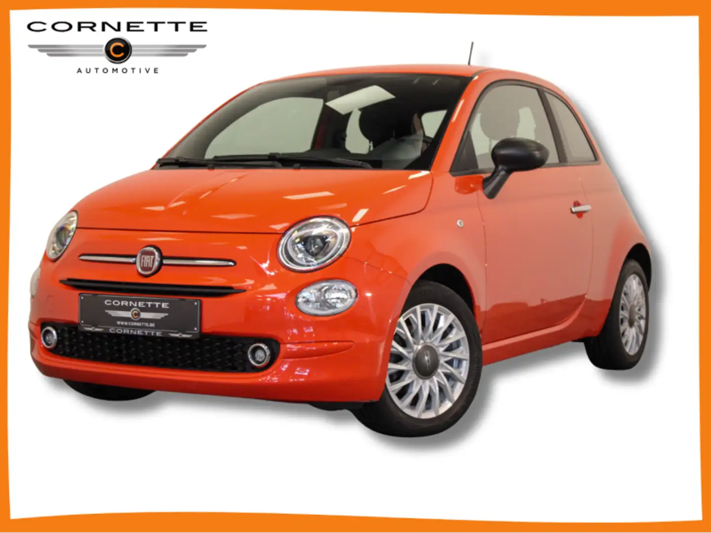 Fiat 500 1.0 HYBRID 70 CULT LIMITED CRUISE CONTROL, SENSORE Oranje - 1