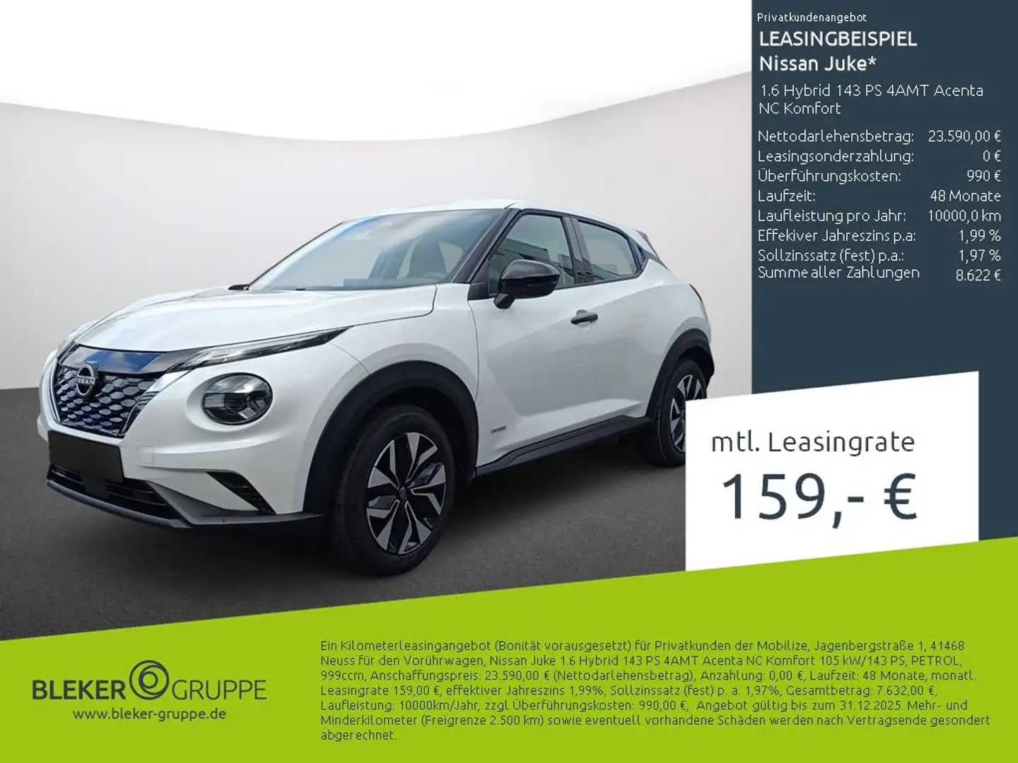 Nissan Juke 1.6 Hybrid 143 PS 4AMT Acenta NC Komfort Noir - 2