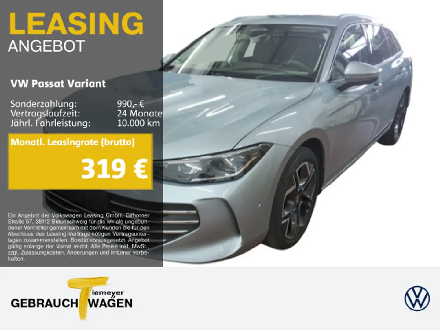 Volkswagen Passat Variant 1.5 eTSI DSG BUSINESS LM18 ST.HEI Silber - 1