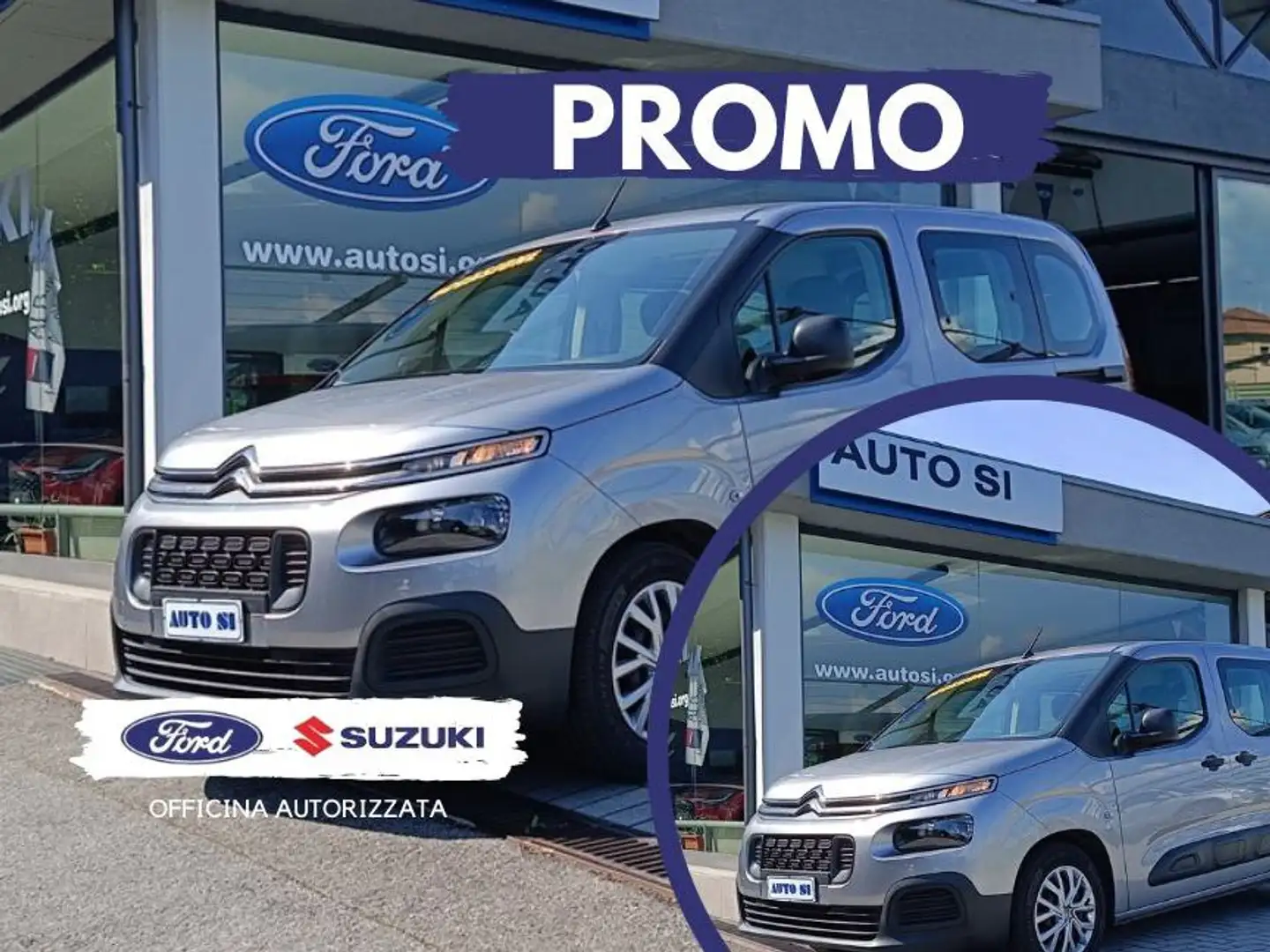 Citroen Berlingo 1.2 puretech 1.2 Benz 110 CV  5 posti Argento - 1