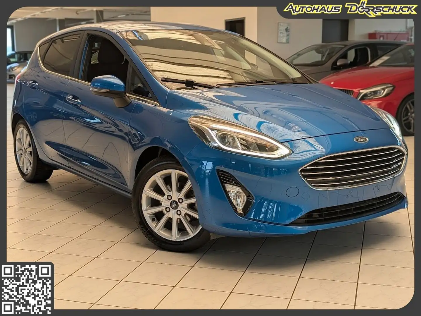 Ford Fiesta Titanium 1 Hand. CarPlay. Klimaaut. BT. Albastru - 1