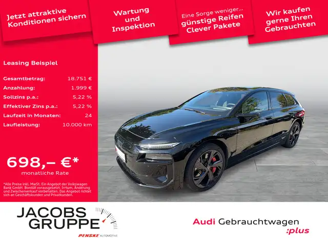Audi S6 Avant e-tron All Black/S-Sitze/Luftf./360°/Matrix/HuD/V-Spiegel/21Z
