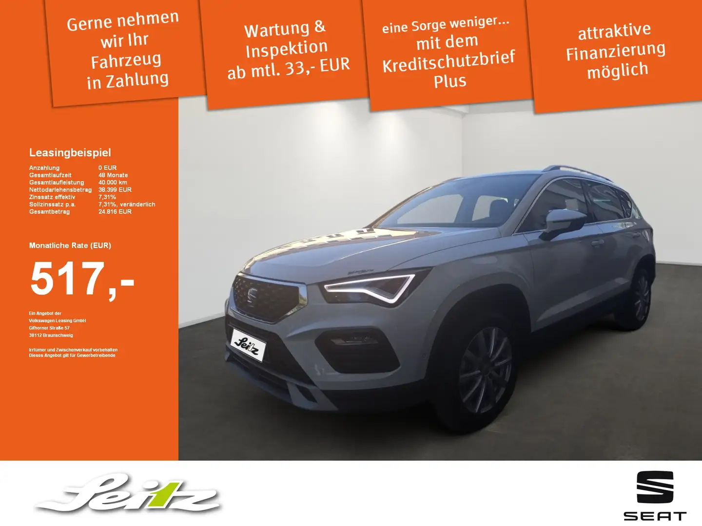 SEAT Ateca 1.5 TSI Road Edition *AHK*NAVI*KAMERA* Weiß - 1