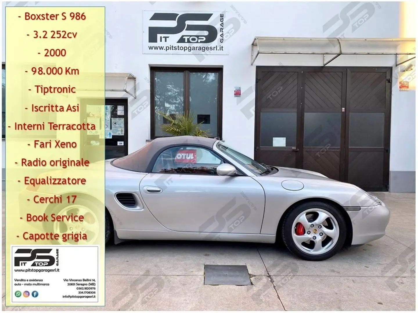 Porsche Boxster Boxster 3.2 S 252cv Tiptronic - Interni Rossi -ASI Argento - 1