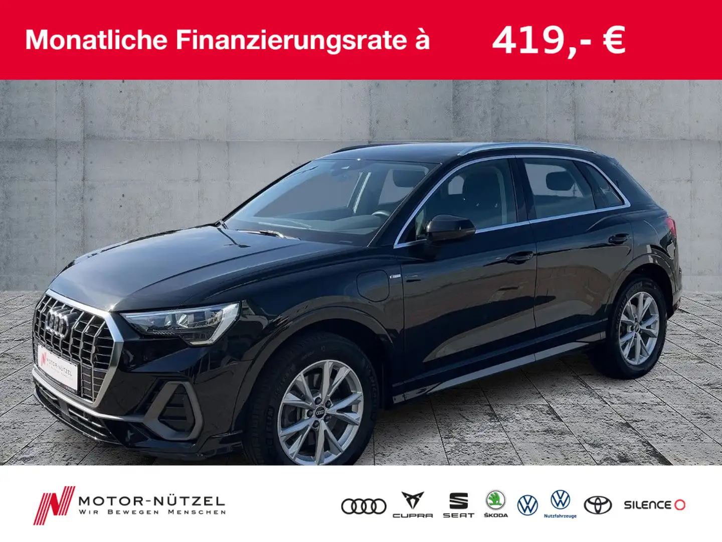 Audi Q3 45 TFSI e  S-TR S-LINE 2xPDC+DAB+SHZ+LM Schwarz - 1