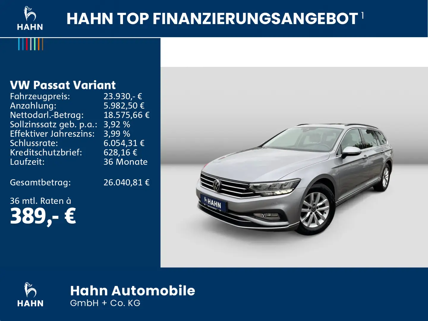 Volkswagen Passat Variant 1.5TSI DSG Business Navi Pano AHK Silber - 2