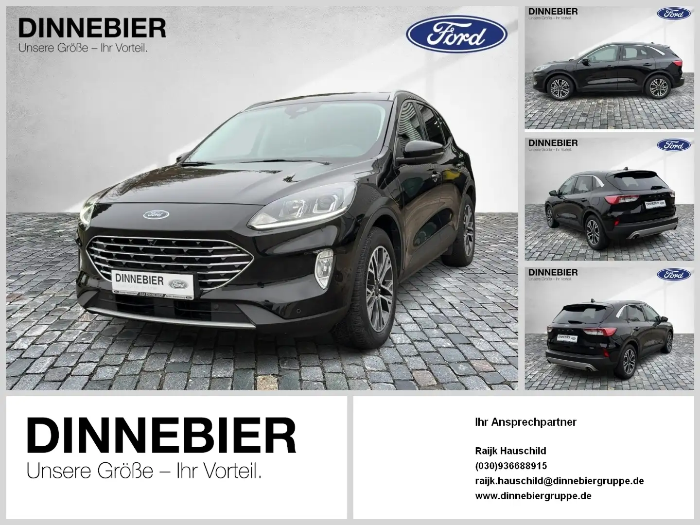 Ford Kuga Titanium 2.5 PHEV +AHK+ALLWETTER+WINTER+ Noir - 1