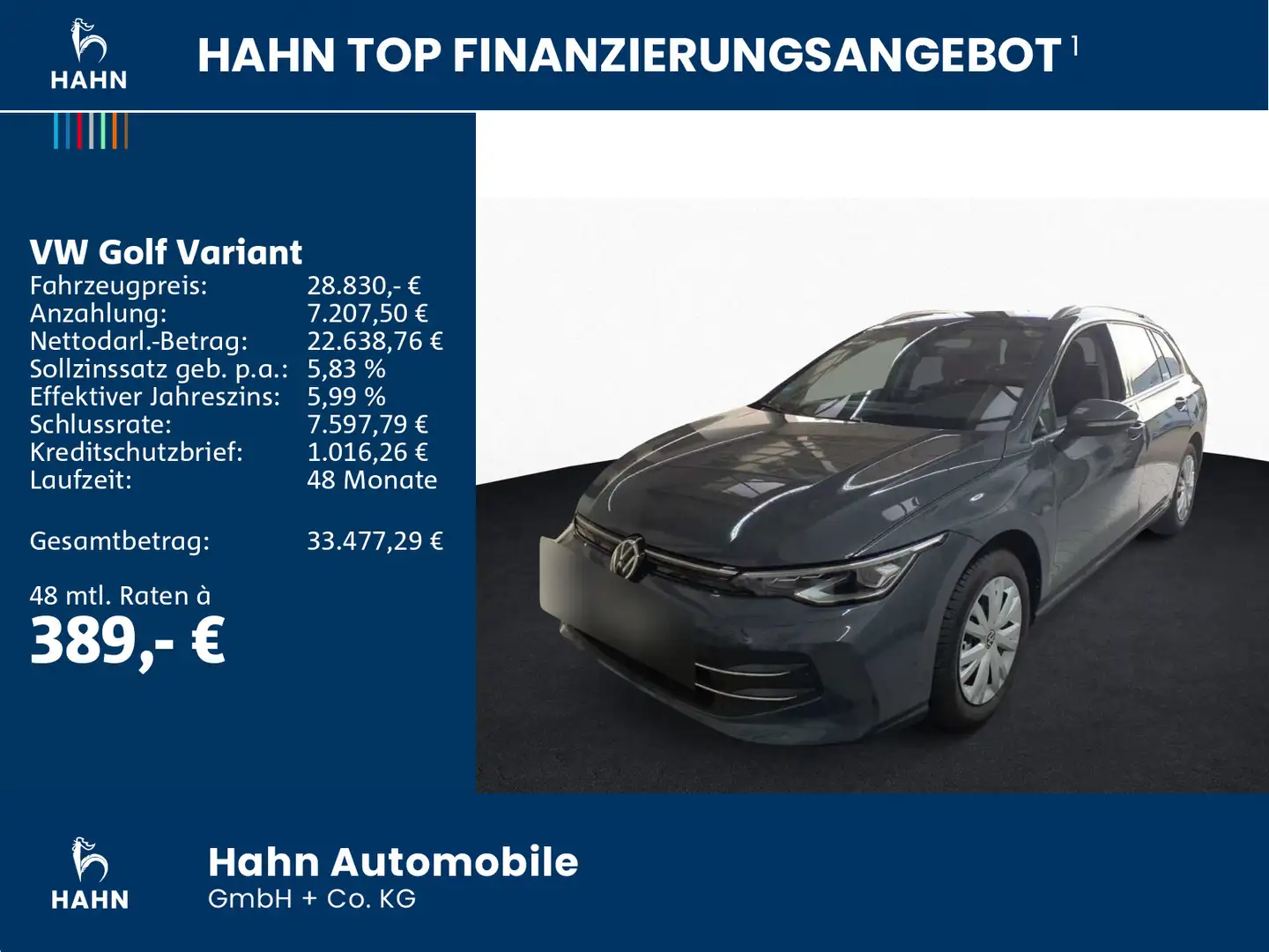 Volkswagen Golf Variant Golf VIII Variant 1.5eTS DSG Style LED Navi CAM Grau - 2