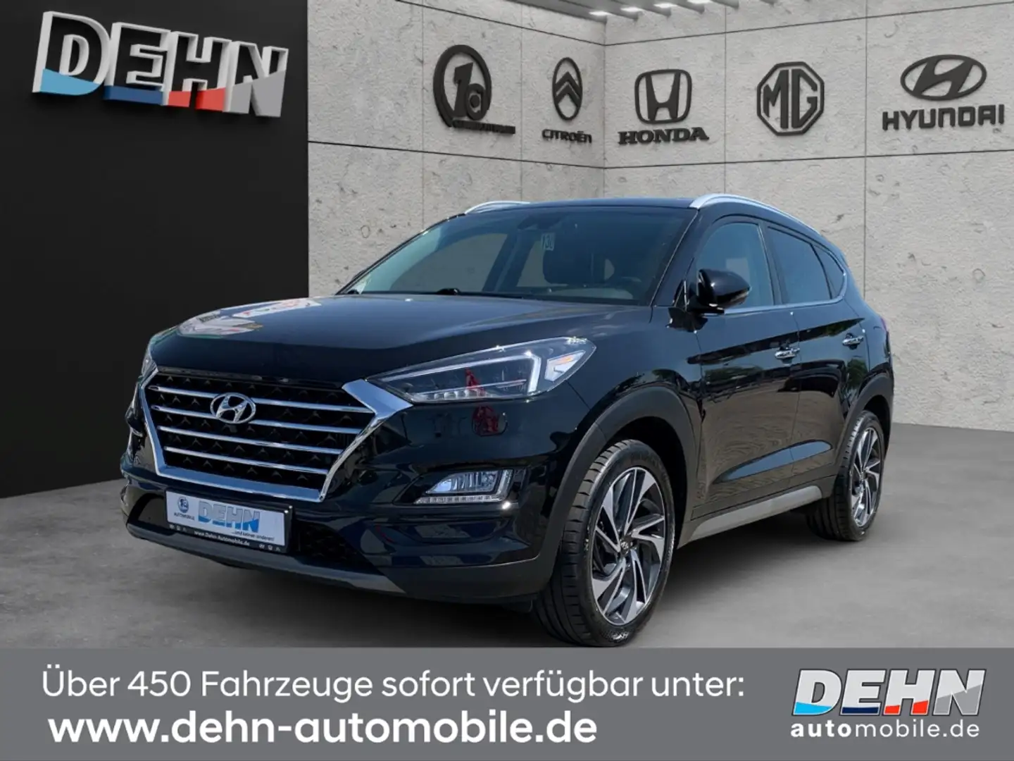 Hyundai TUCSON 1.6 T-GDi 7-DCT 4WD Premium Leder AHK ACC Zwart - 2