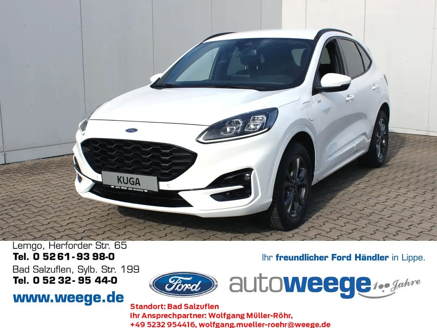 Ford Kuga Plug-In Hybrid ST-Line X 2,5 Duratec Weiß - 1
