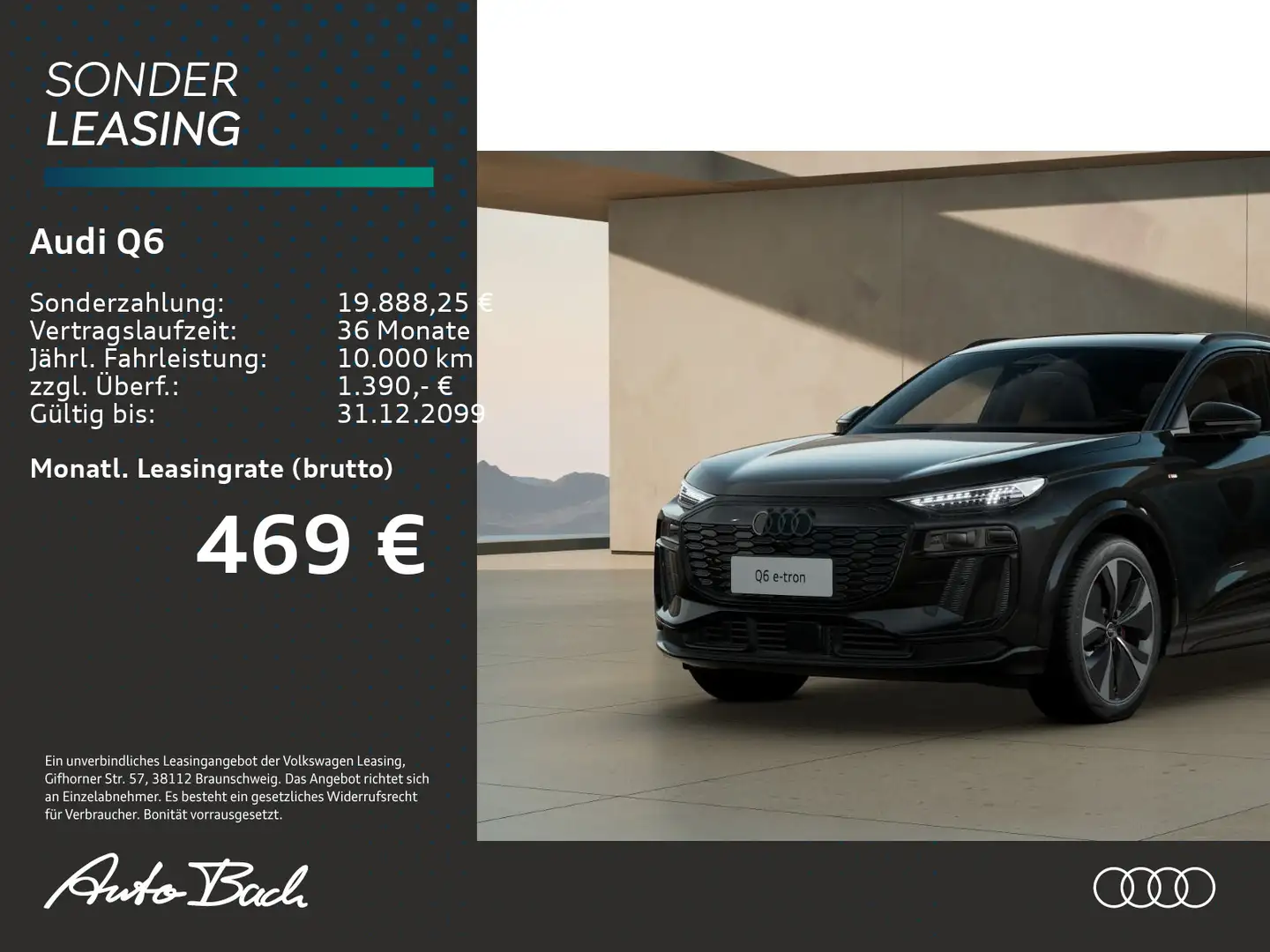 Audi Q6 e-tron Sportback S-line quattro TECH-Pro Pano AHK 9 Noir - 2