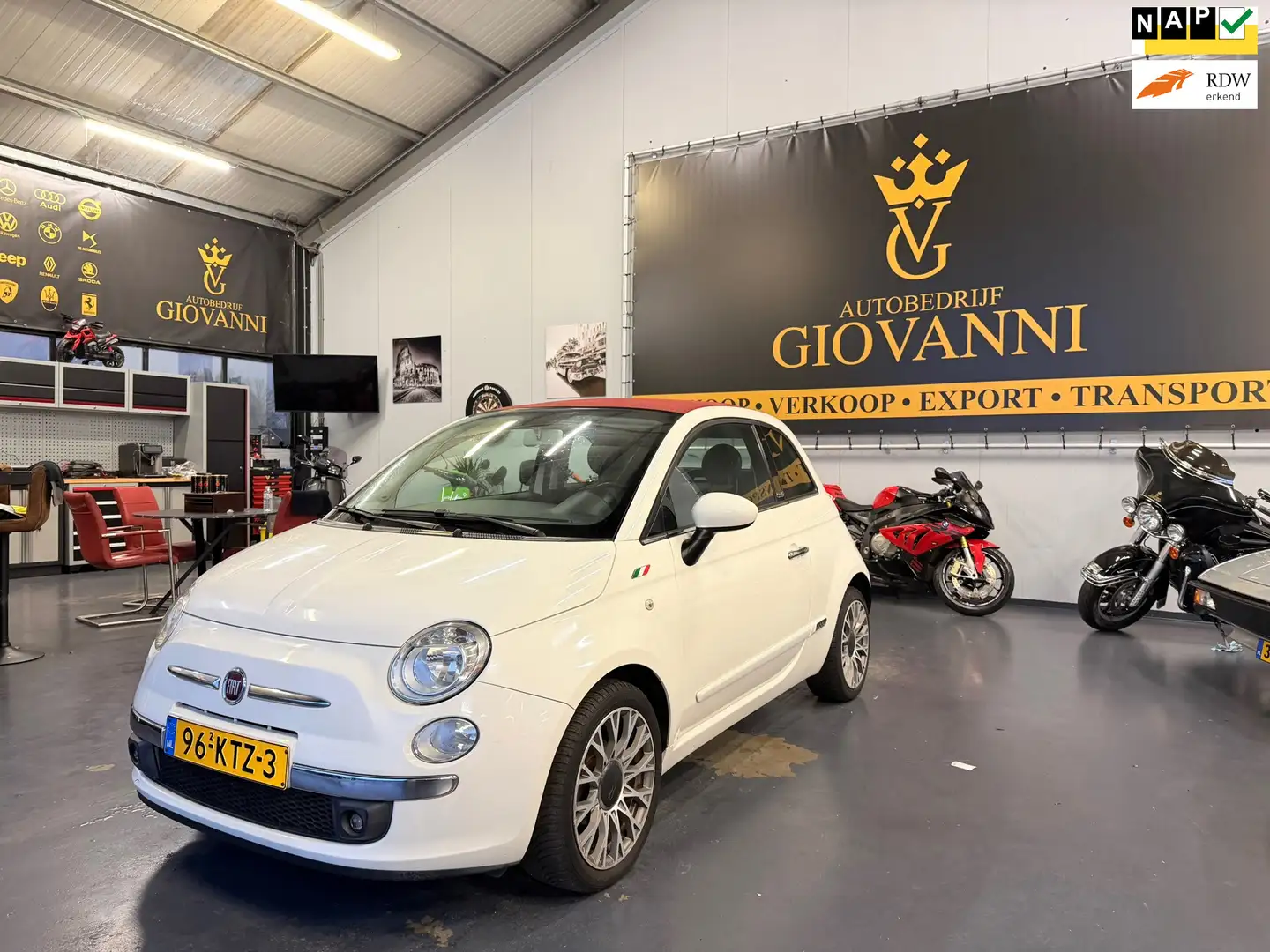 Fiat 500C 1.2 Lounge Blanc - 1
