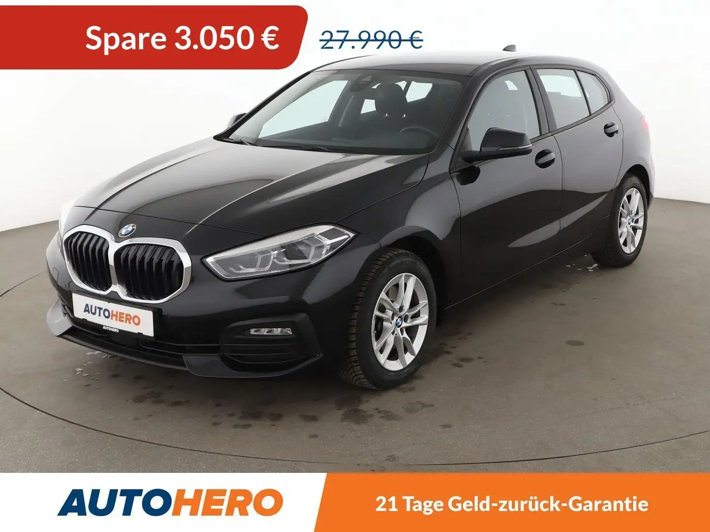 BMW 118 118d Advantage Aut.*NAVI*TEMPO*PDC*SHZ*LIM* Schwarz - 1