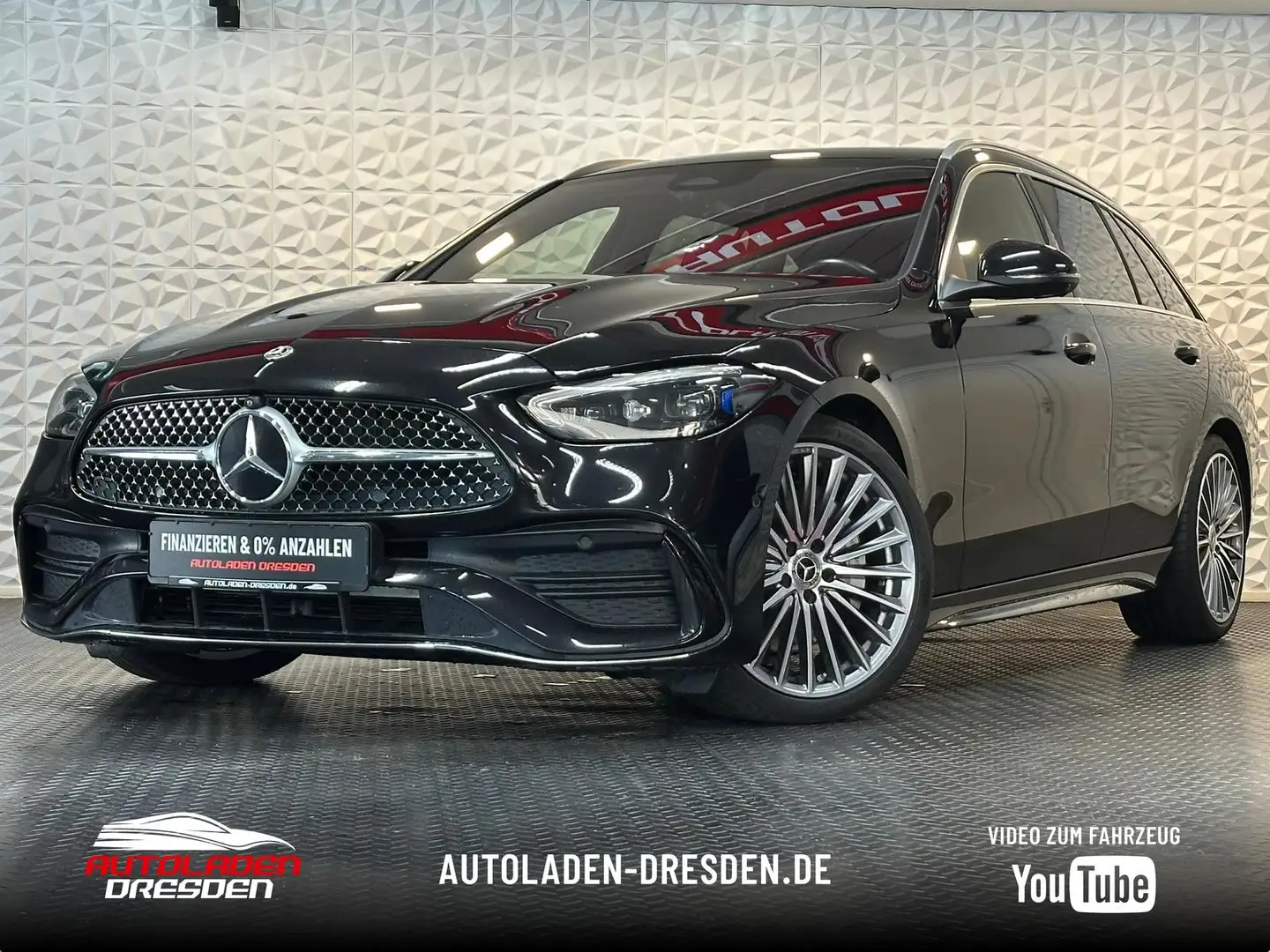 Mercedes-Benz C 220 C220d T AMG 4Matic LED#SHZ#360CAM#TEMPO#NAVI#DAB Zwart - 1