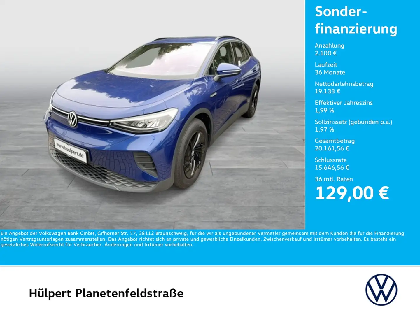 Volkswagen ID.4 Pure CITY ACC NAVI CARPLAY SITZHEIZUNG LED Bleu - 1