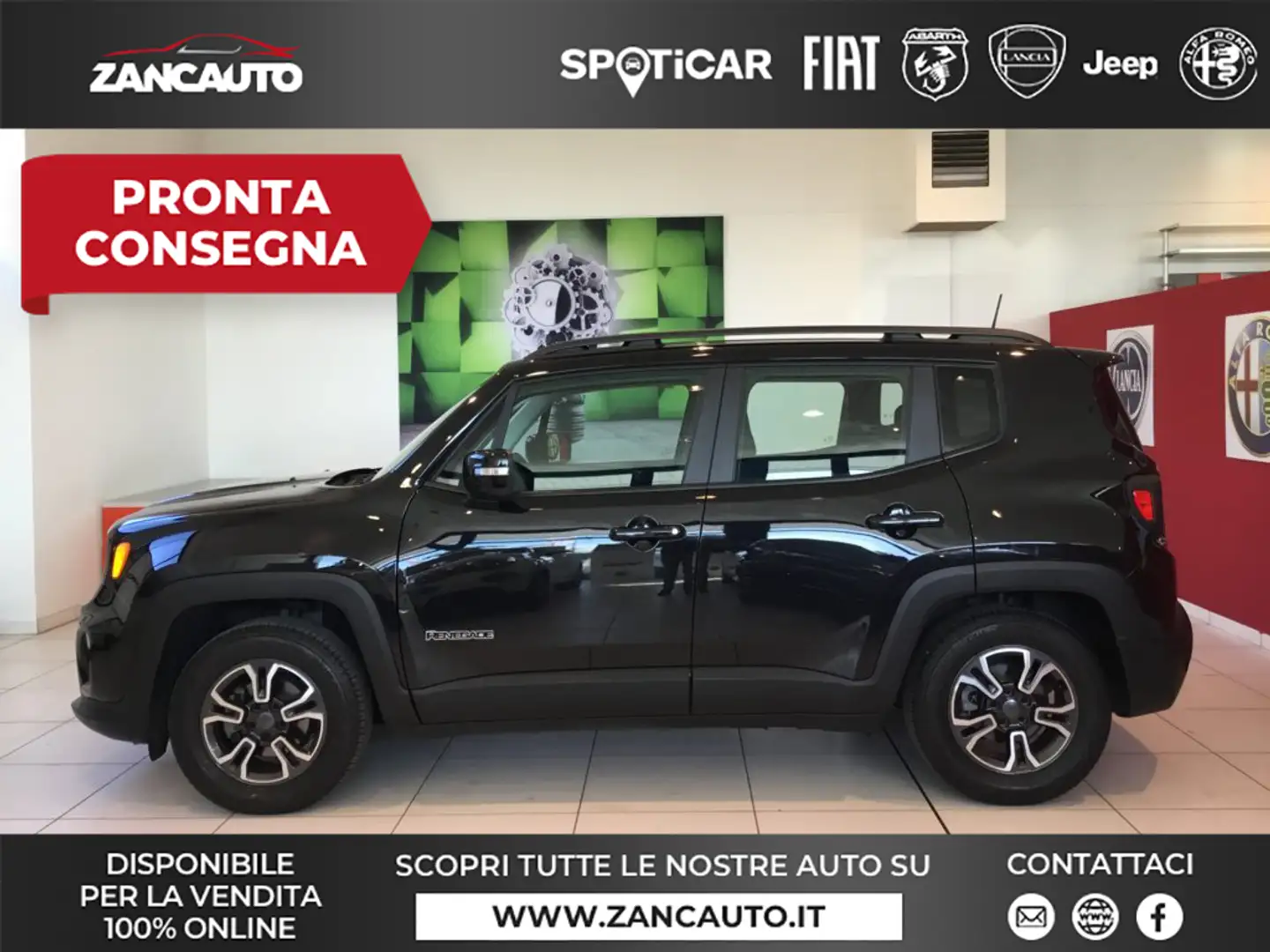 Jeep Renegade 1.6 Mjt 120 CV Longitude MY19 Noir - 1