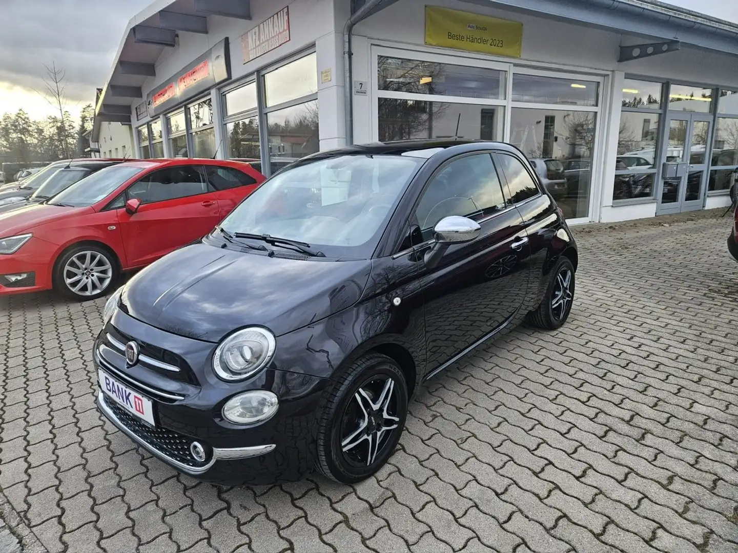 Fiat 500 Lounge - Panorama - Navi - Schwarz - 1