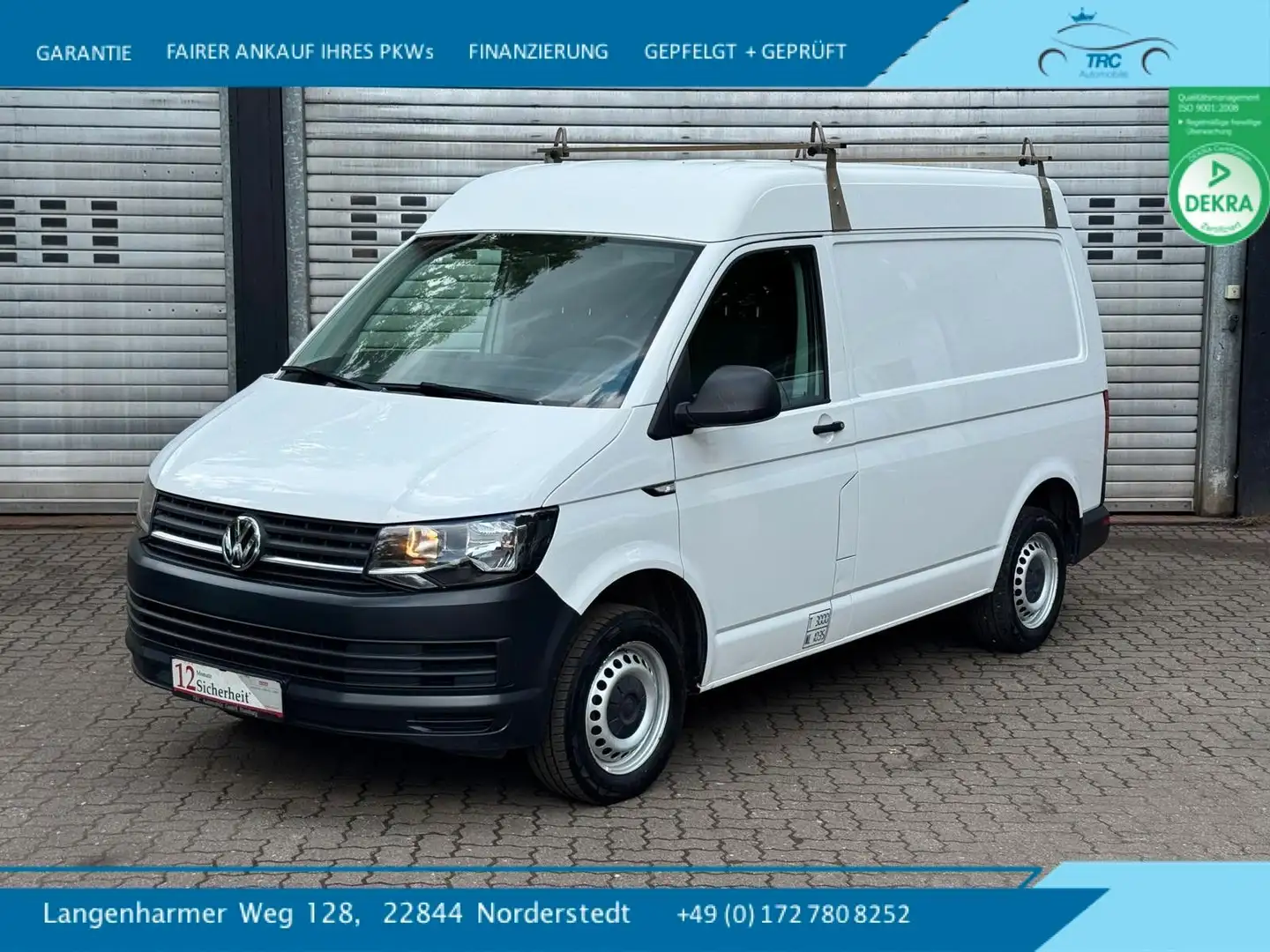 Volkswagen T6 Transporter Kasten-Kombi Kasten Mittelhochdac Weiß - 1