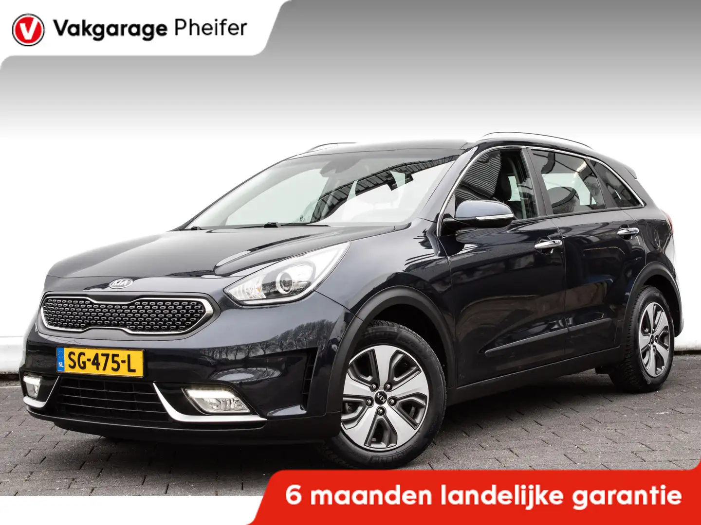 Kia Niro 1.6 GDi Hybrid Dynamicline Trekhaak/ Half leer/ Cr Modrá - 1