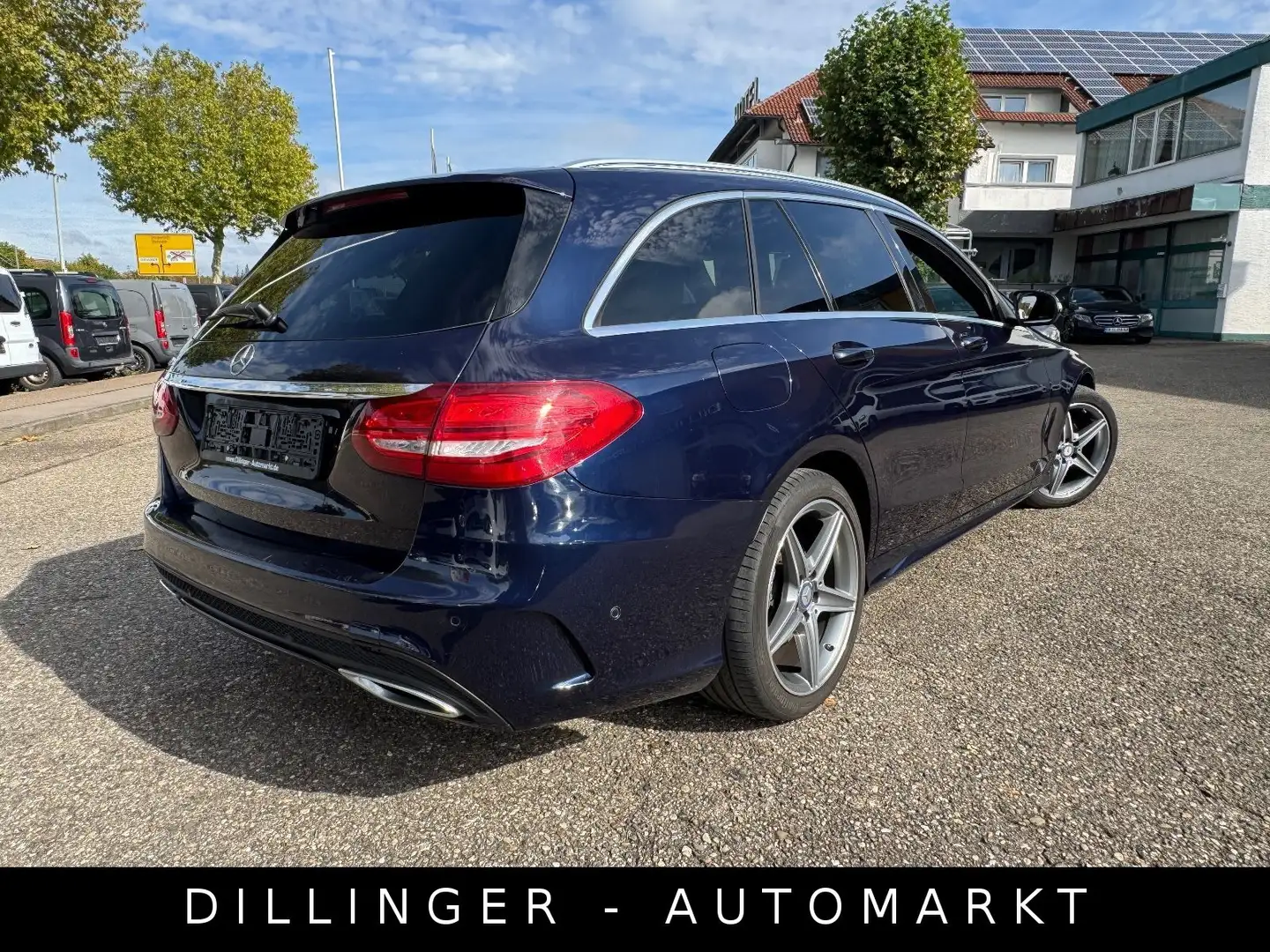 Mercedes-Benz C 220 d Automatik AMG LINE LED Nav Temp AHK Leder Blau - 2