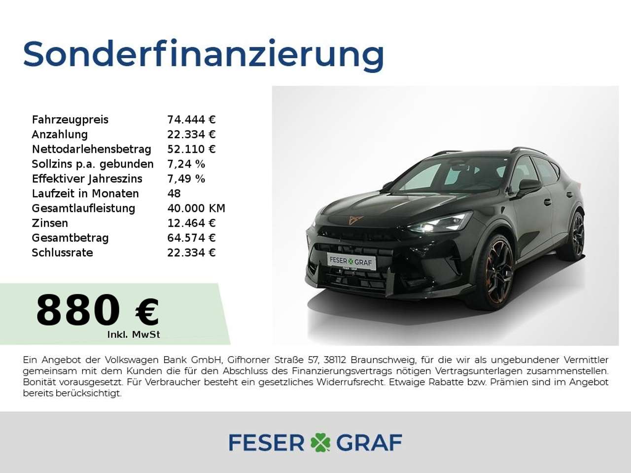 Cupra Formentor — Cupra Formentor VZ5 Skyl.+ExtremeDesign-Pak./360°/20"