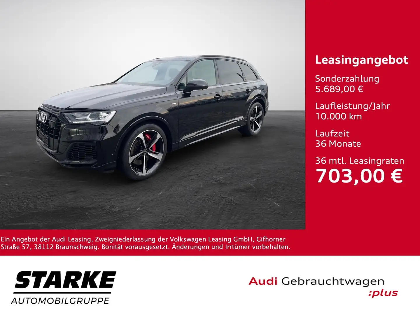 Audi Q7 55 TFSI e tiptronic quattro S line Schwarz - 1