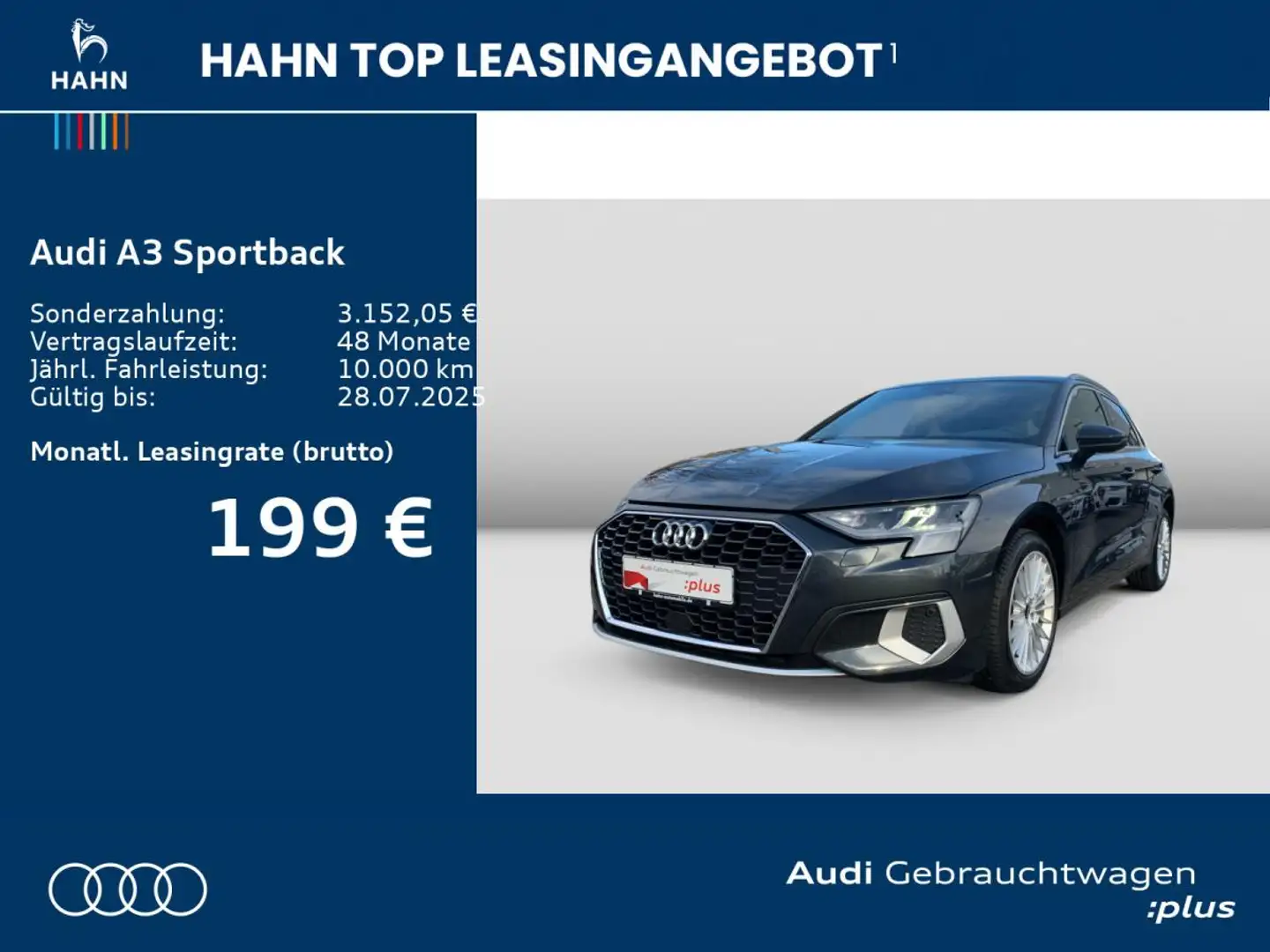 Audi A3 Sportback 35 TFSI advanced S tronic AHK Smartphone Grau - 2