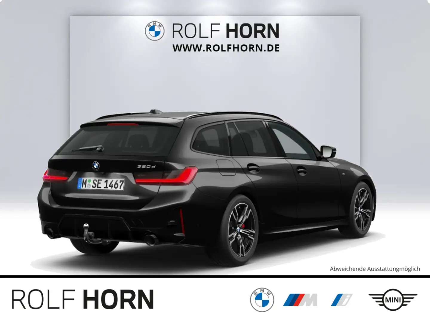 BMW 320 d Touring M Sport Pano AHK HAR/KAR Pano SHZ Schwarz - 2