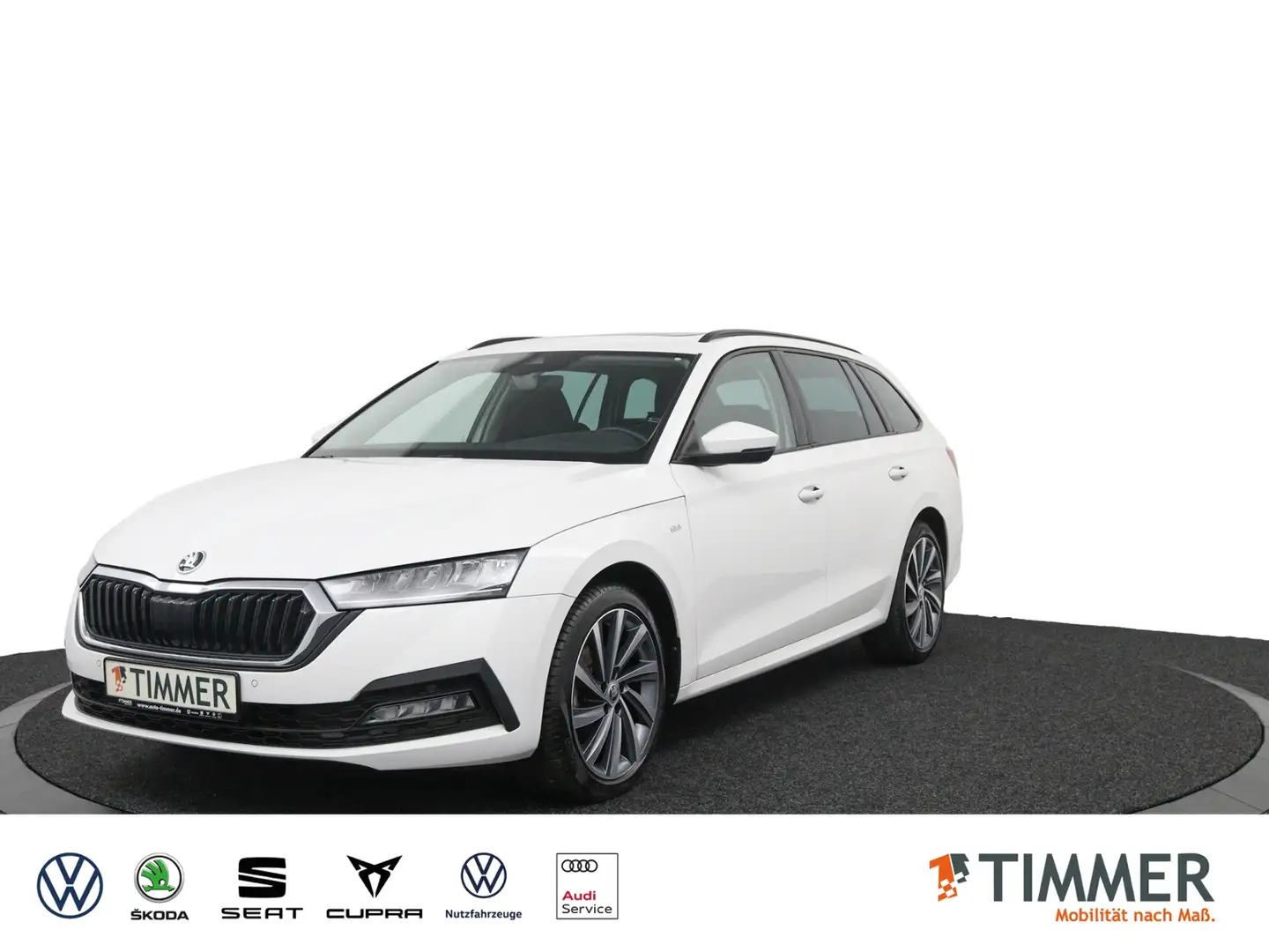 Skoda Octavia Combi 2.0 TDI DSG TOUR +AHK +PANO +LED +CARPLAY + Blanc - 1