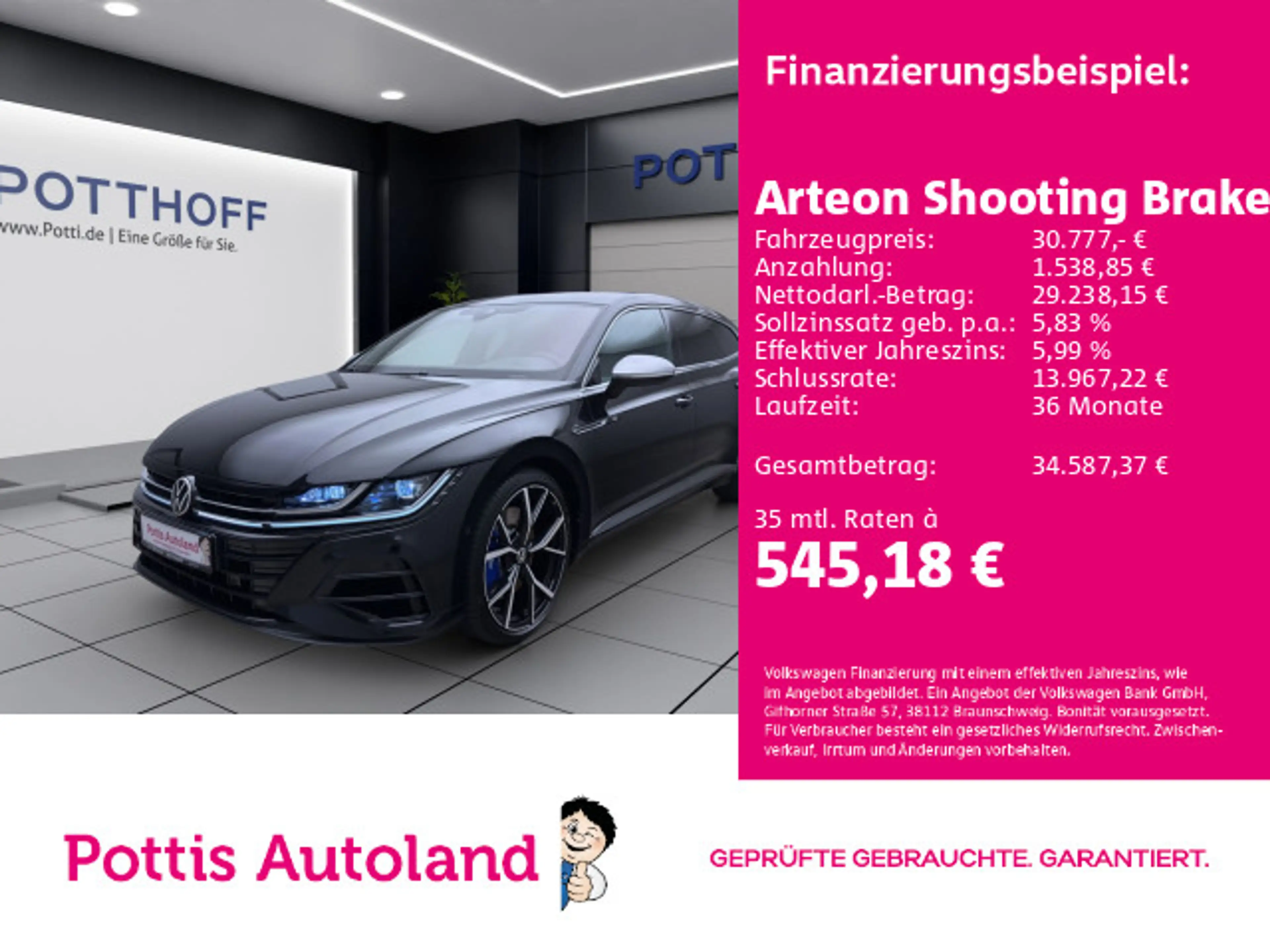 Volkswagen Arteon 2.0 TSI DSG 4M R PANO AHK