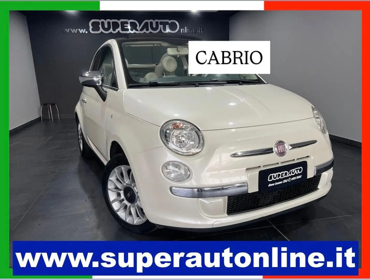 Fiat 500C 1.2 LOUNGE  69 CV UNICA PROPRIETARIA Blanc - 1