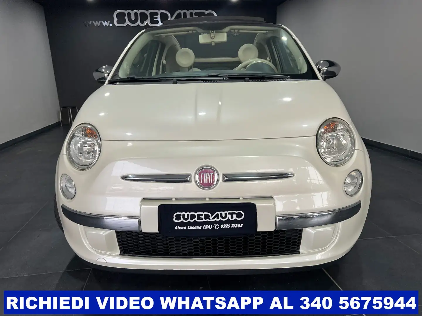 Fiat 500C 1.2 LOUNGE  69 CV UNICA PROPRIETARIA Blanc - 2