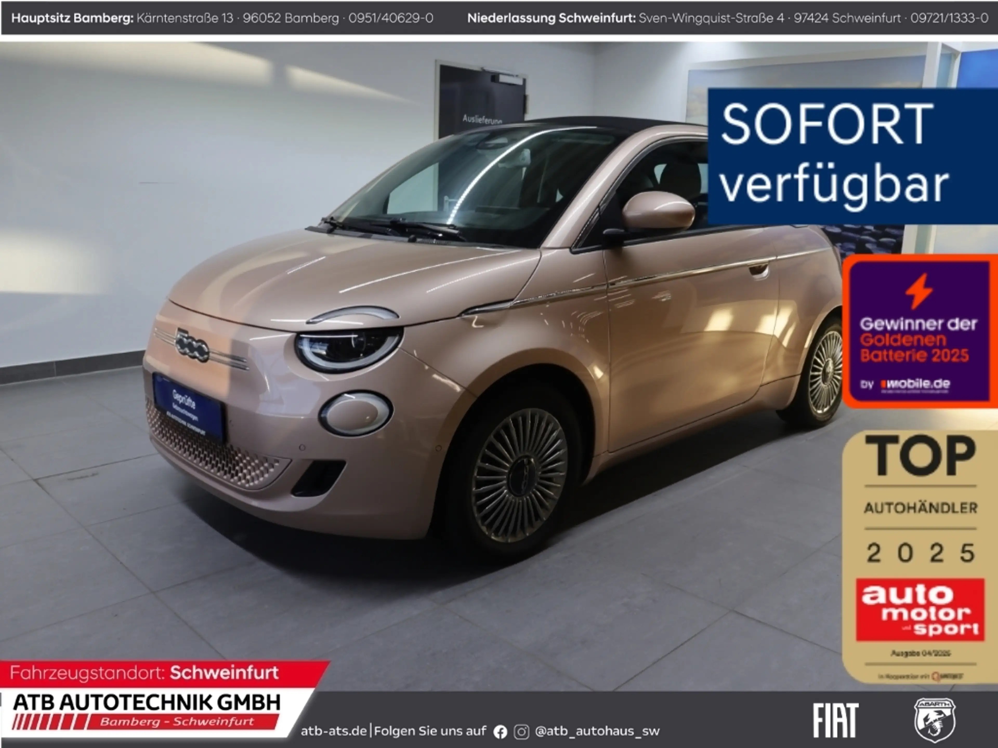 Fiat 500e 42kWh SOH 95,7% Komfort- und Stylepaket
